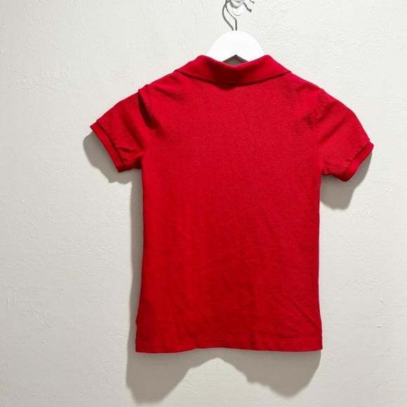 POLO RALPH LAUREN Kid’s Red Polo Shirt Bear Preppy Old Money Classic Size 7 - Picture 5 of 8